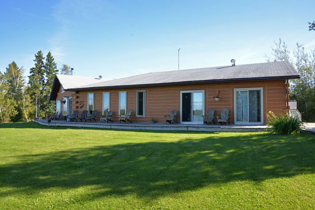 An exterior view of OML from the front lawn