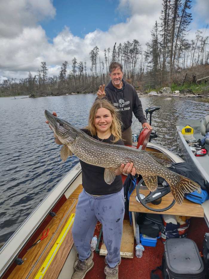 Lauren's trophy fish while fishing with her dad.