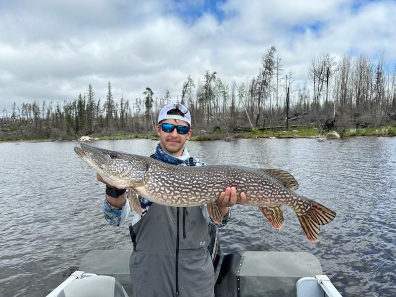 Connors big northern pike fishing on the English River.